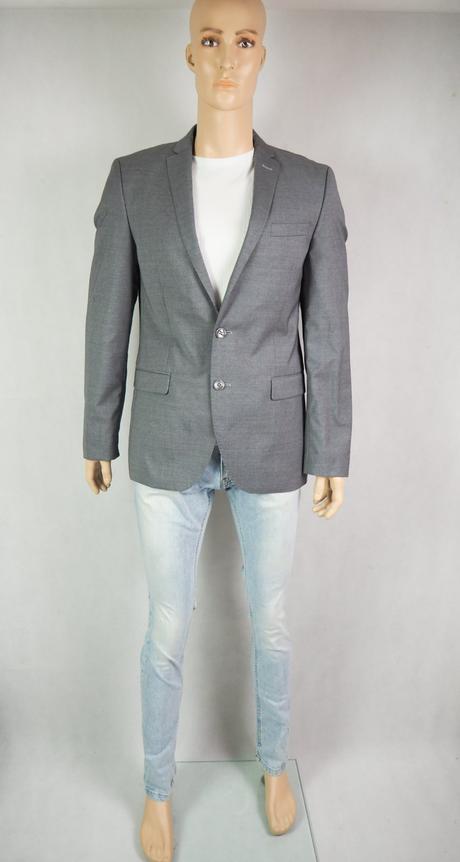 Kvalitné sivé sako stones, 48