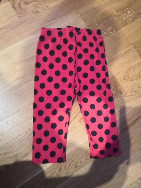 Komplet 92 červený leginy tričko sukna, f&f,92