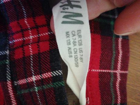 Károvane nohavice h&m 128, h&m,128