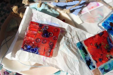 Sada umeleckých obrázkov 3x, príveskov, handmade, 