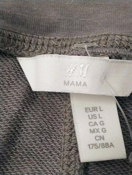 Dámske tehotenské svetlo sivé tepláky h&m mama, l, h&m,l