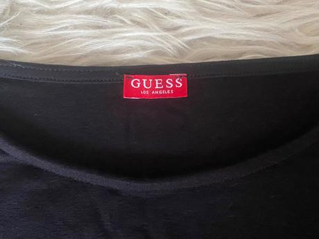 Guess top s čipkou na rukavoch, guess,xs