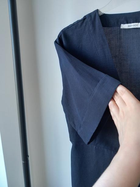Tmavomodré zavinovacie šaty sissy-boy 36/s, s