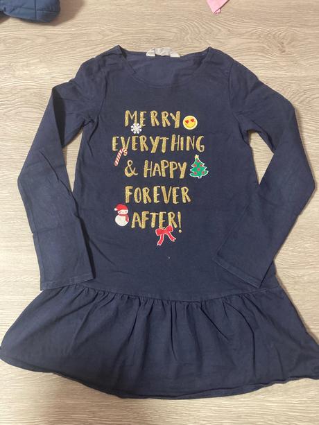 Vianočná tunika/tričko, h&m,122
