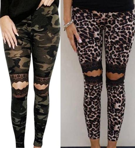 Legíny - vzor leopard a army, v. s a v. m, 36 - s