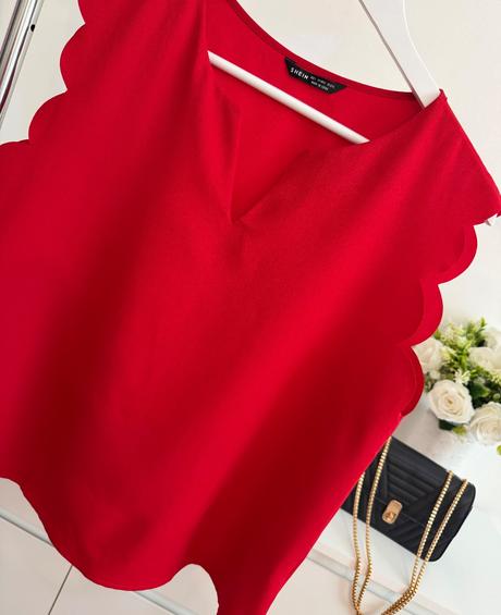 Elegantná červená blúzka, l