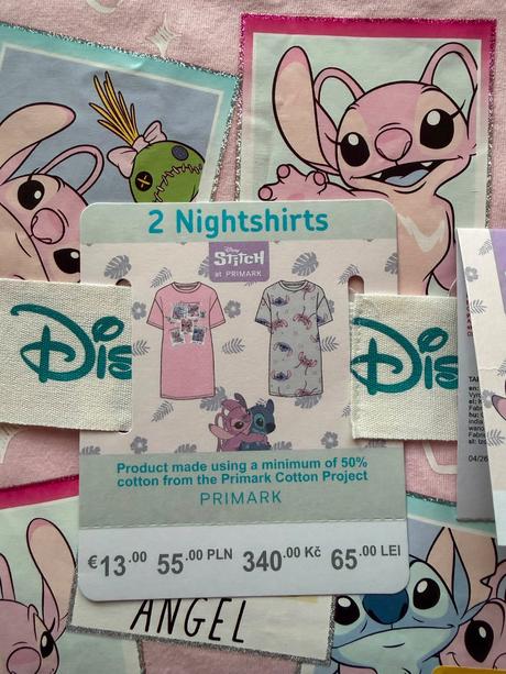 Stich nočné kosielky duopack, disney,116
