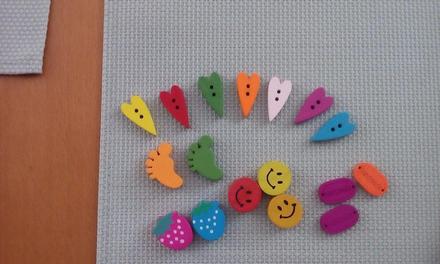 Drevené gombíky rôzne,