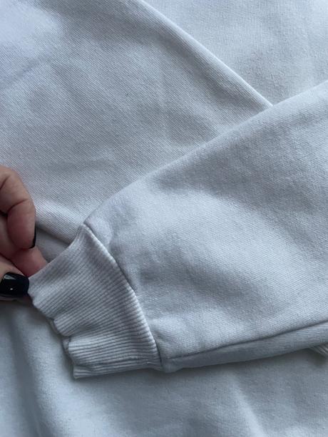 Biela mikina s rolakom, m