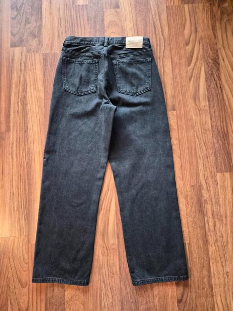 Nové čierne baggy rifle abercrombie 152 / 158, abercrombie&fitch,152