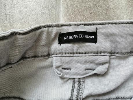 Sivé džínsy reserved, v152, 11-13r.,elastické, reserved,152