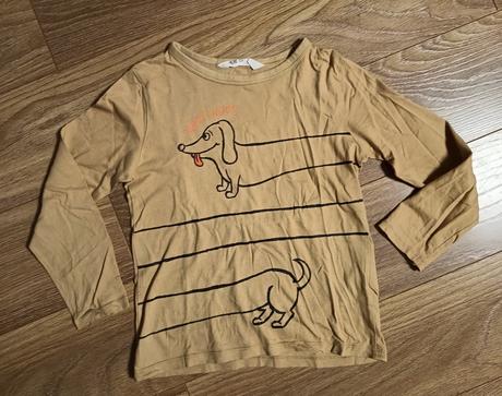 Tričko jazvečík 6-8 rokov, h&m,128