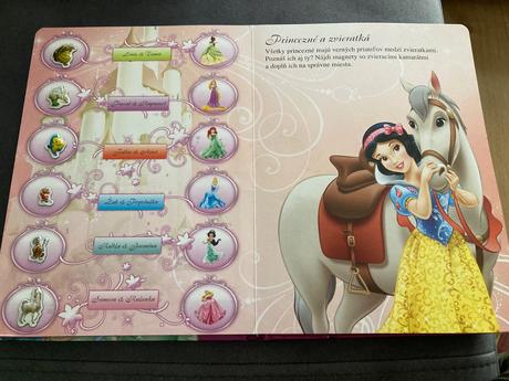Kniha s magnetkami princess,