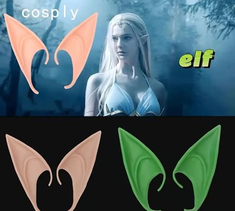 Doplnky na karneval ježibabin nos, zuby, elfoveuši, 