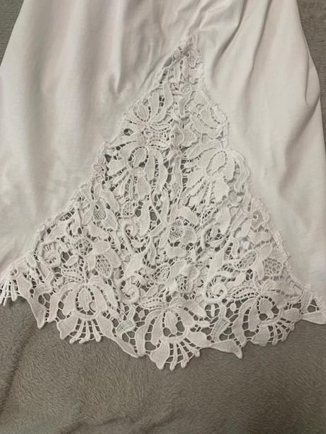 Bavlnené tričko s čipkou zn. liu jo originál, liu jo,l / m