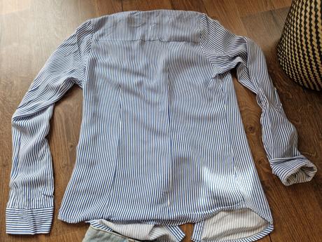 Pruhovaná viskózová košeľa, xs