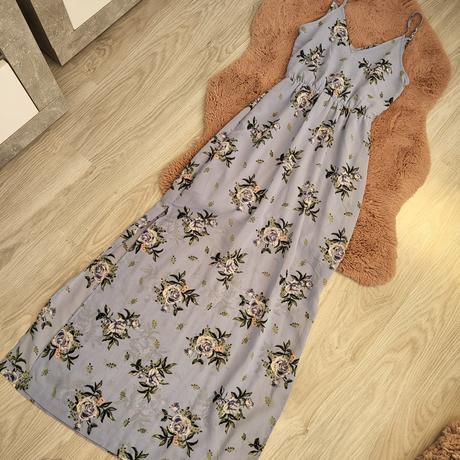 Xs/s dlhe modre saty, h&m,xs