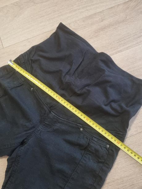 Čierné elastické tehotenské nohavice, h&m,38