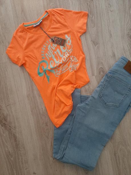 Retro jeans tričko, xs