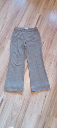 Kárované nohavice s pukmi, 38