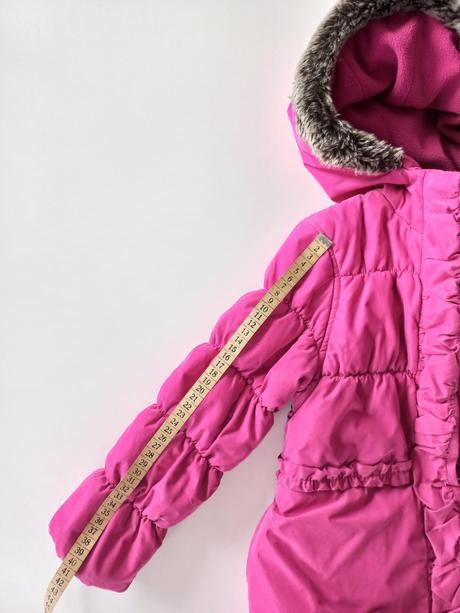 Trendy ružová zimná bunda, veľkosť 110 + gumičky, 110