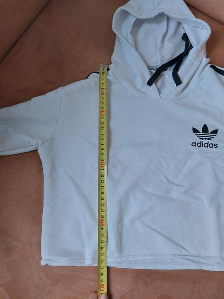 Crop top mikina s kapucnou, adidas,xs