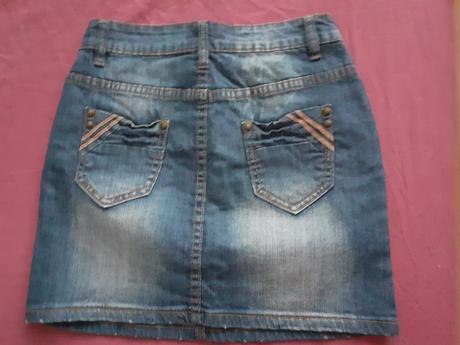 Damska tmavomodra riflova sukna, xs