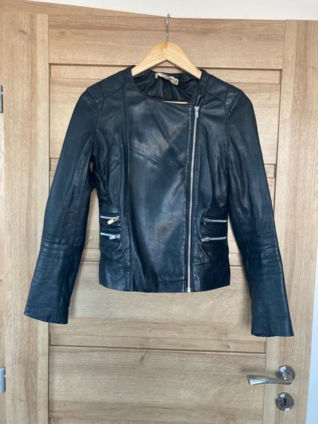 Kožená bunda s, mango,s