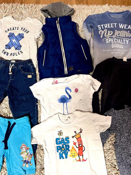 Balík chlapčenského oblečenia, veľkosť 110 (11ks), 104–116