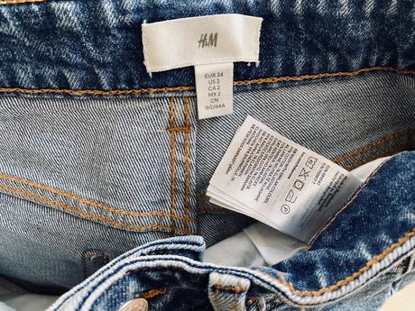 Slim regular denim shorts, h&m,34