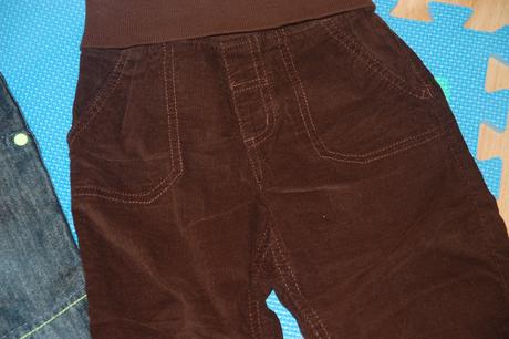 Rifle podsite a menčestrové nohavice, tesco,92