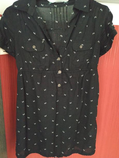 Cierna predlzena kosielka moodo, s