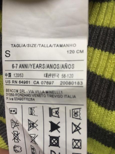 Originál benetton svetrík vel.120, ako nový, benetton,116