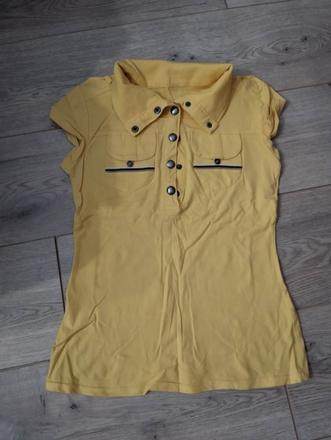 Dámske tričko polo žlté, m