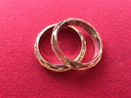 Naramky krasne zlate, 2 ks,,