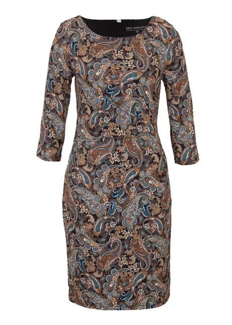 Úpletové šaty s paisley potlačou, vel. 52, bonprix,52