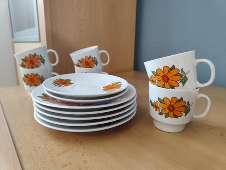 Retro porcelánový set, 