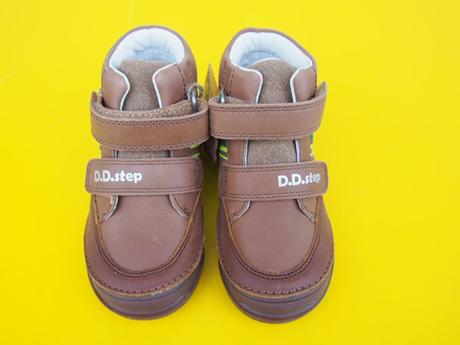 Detské kožené topánky ddstep a040 cream, d.d.step,25 - 30