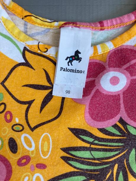 Letne saty, zlte s kvetmi, palomino,98