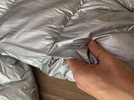 Strieborná tepla bunda, zara,128