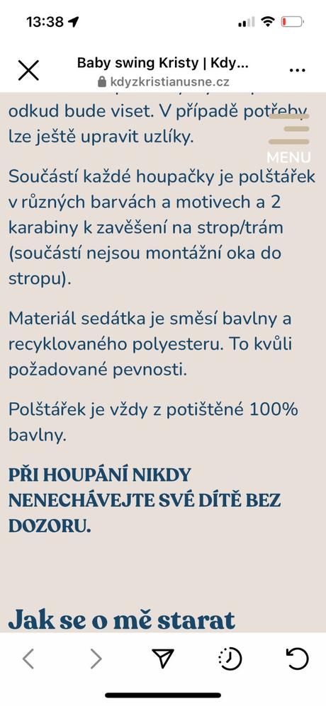 Závesná hojdačka vhodná ako darček, 