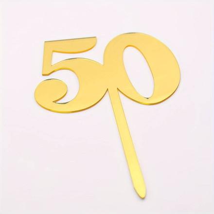 Tortový zápich číslica 50 plast - skladom, tz-23,