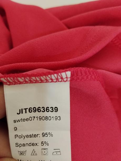 Hot pink elegantný top shein, 34 / xs