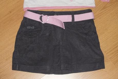 Tricko s vilami + sukna do skolky, next + kenvelo, next,104