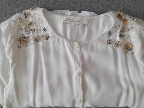 Dievčenská bavlnená blúzka veľ. 122, zara,122