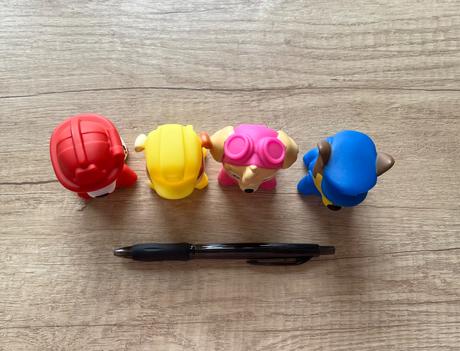 3 nové gumené hračky paw patrol,