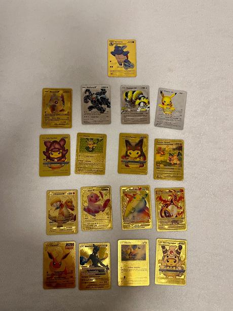 Zlate a strieborne pokemon karticky, 