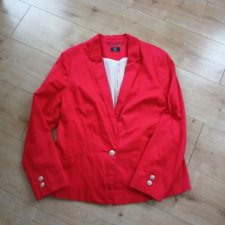Červené bavlnené podšité sako, f&f,48