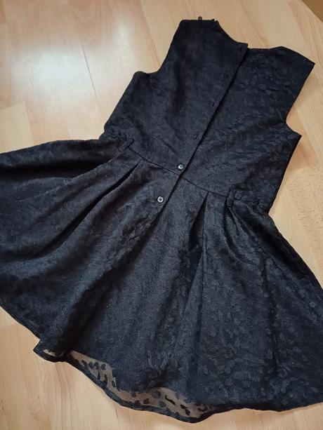 Čierne čipkovane slávnostné šaty, george,116