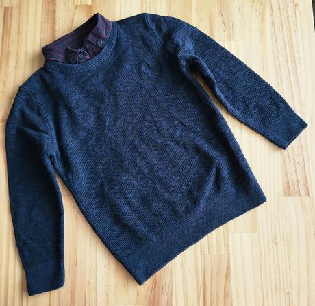Pulóver s košeľovou vsadkou next 110 na 5 rokov, next,110